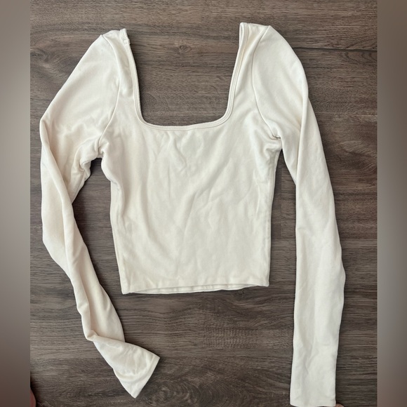 Oh Polly Cream Long Sleeve Blouse - Picture 2 of 3